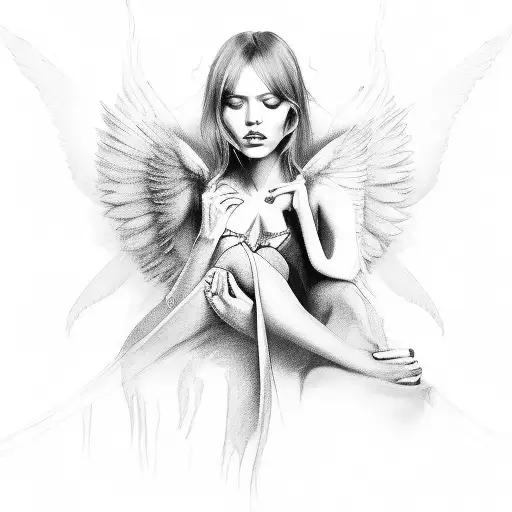 Angel Tattoos  Angel Wings Guardian Angel and St Michael Designs