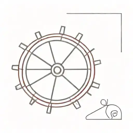 red wagon wheel tattoo design idea