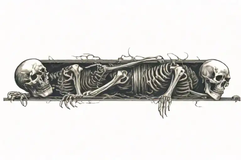 skeletons tattoo design idea