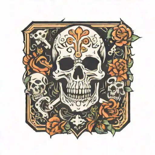 graveyard tattoo design idea