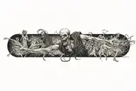 dancing tattoo design idea