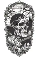 grave  yard tattoo design idea