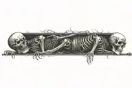 skeletons tattoo design idea