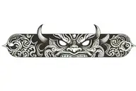 oni mask tattoo design idea