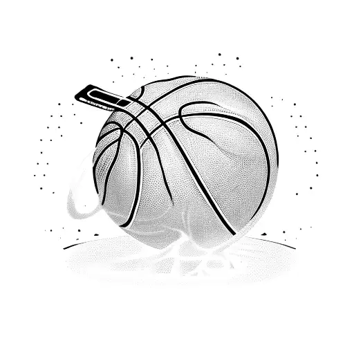 Basketball player in action tattoo design idea