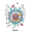 strawberry sunflower tattoo design idea