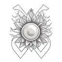 sunflower and strawberry tattoo design idea