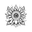 sunflower and strawberry tattoo design idea