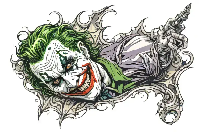 Joker tattoo design idea