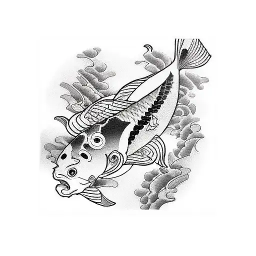 pez koi tattoo design idea