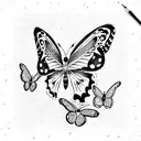Butterfly tattoo design idea