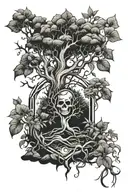 poison tree tattoo design idea