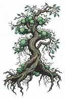 poison tree branches tattoo design idea