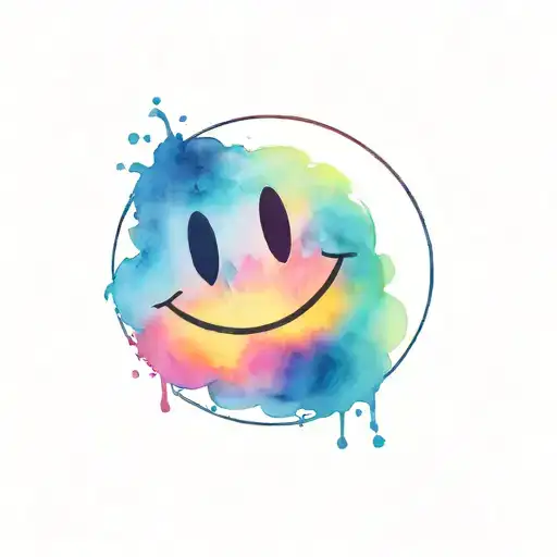 smiley face tattoo design idea