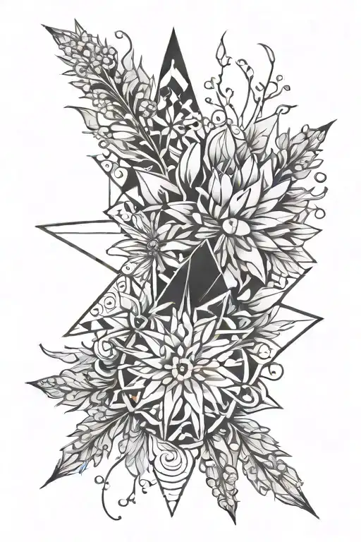 Cornflower, rocket, space  tattoo design idea