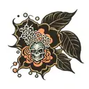 molecule  caffein tattoo design idea