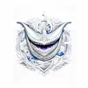 viserion with joker and cancer horoscope sign tattoo design idea