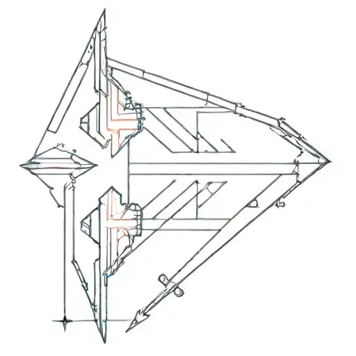 cyberpunk arrow tattoo design idea