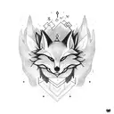 mask kitsune tattoo design idea