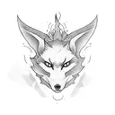 mask kitsune tattoo design idea