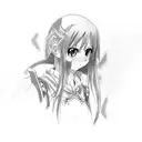 asuna from sword art online tattoo design idea