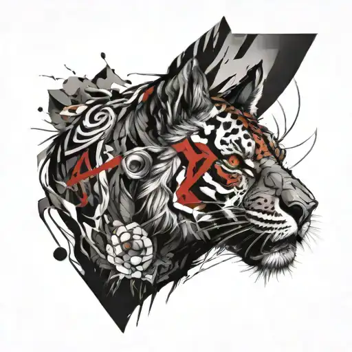 Sleeve tattoo showing the evolution of a weak animal because a dangerous beast tattoo design idea