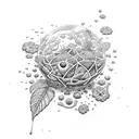 terrarium, moss, tropical,  tattoo design idea