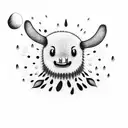 saguaro cactus with raindrops tattoo design idea