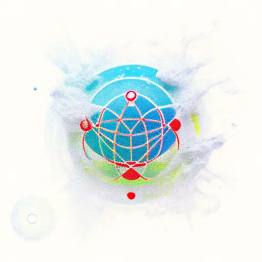 Atom tattoo design idea