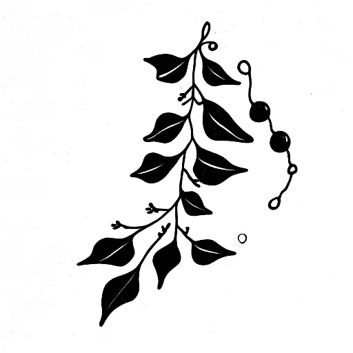 mistletoe like on a christmas card tattoo design idea