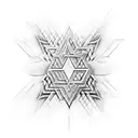 A blackwork design featuring the Linkin Park logo merged with an intricate soundwave pattern tattoo design idea