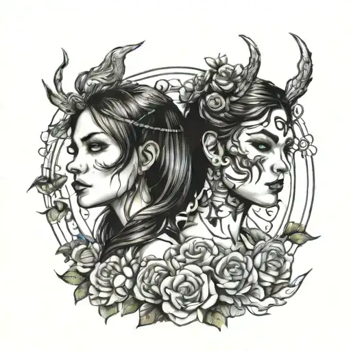 looking for siblings tattoos. older sister who was a role model for younger brother tattoo design idea