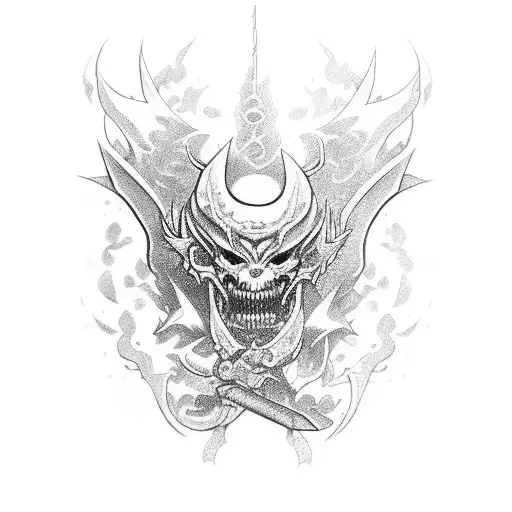 uzui tengen from demon slayer tattoo design idea