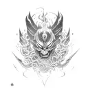 uzui tengen from demon slayer tattoo design idea