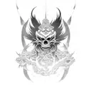 uzui tengen from demon slayer tattoo design idea