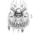 Viking Witch tattoo design idea