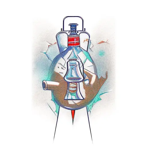 i want to show tuat im free from the chains of alcohol addiction but still trapped in depression  tattoo design idea