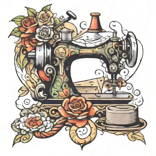 a seamstress tattoo design idea