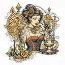a seamstress tattoo design idea