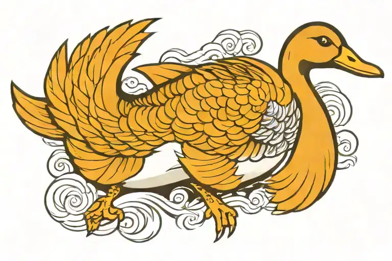 goose tattoo design idea