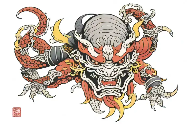 kabuto tattoo design idea