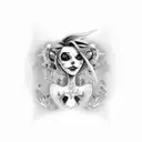 jack and sally tattoo design idea