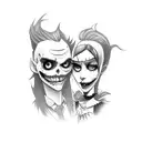 jack and sally tattoo design idea