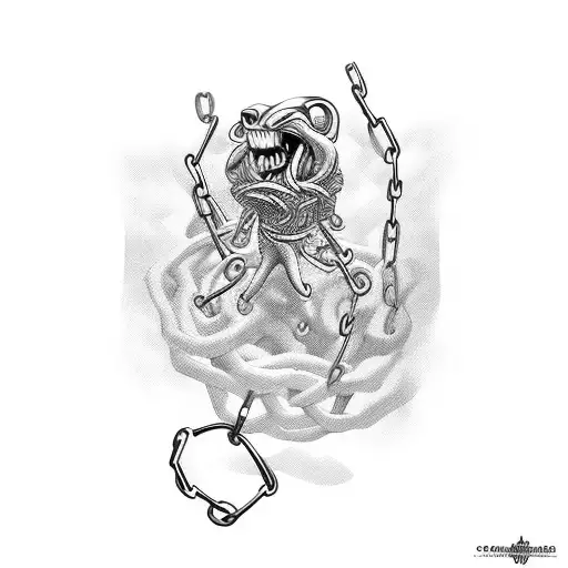  I have thrown off the chains I am so free from all shackles tattoo design idea