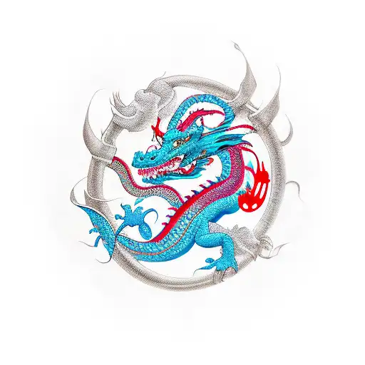 dragon chino tattoo design idea