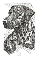 labrador tattoo design idea