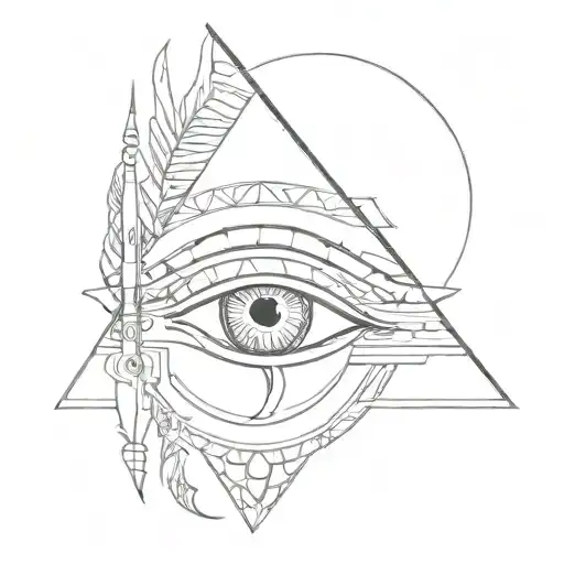 egyptian eye tattoo design idea