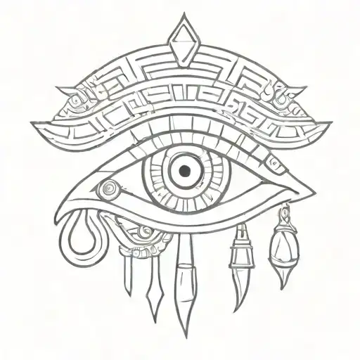 egyptian eye tattoo design idea
