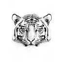 Asian tiger tattoo design idea