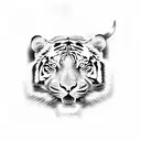 Asian tiger tattoo design idea